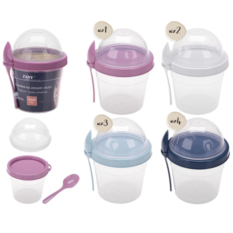 Pojemnik na jogurt musli 500ml RAVI